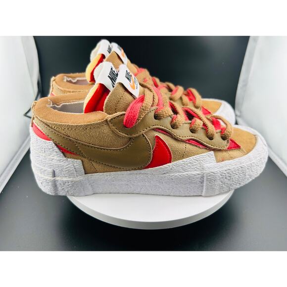 Nike Blazer Low x Sacai British Tan British Tan DD1877-200 Sz 4 - Picture 5 of 7